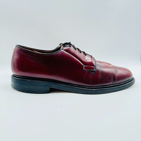 Allen Edmonds Park Avenue Mens 10 Burgundy Oxfords Leather Cap Toe Dress Shoes - Picture 1 of 11